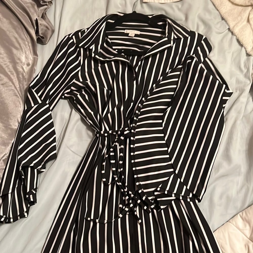 Black and White striped dress